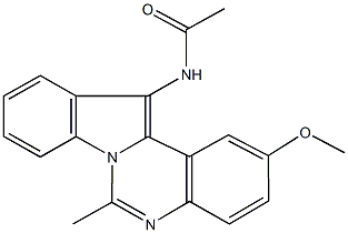N-(2-methoxy-6-methylindolo[1,2-c]quinazolin-12-yl)acetamide 结构式
