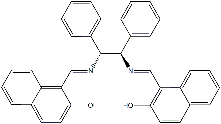 1-{[(2-{[(2-hydroxy-1-naphthyl)methylene]amino}-1,2-diphenylethyl)imino]methyl}-2-naphthol 结构式