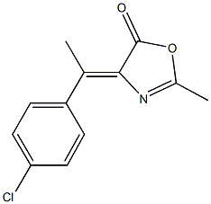 4-[1-(4-chlorophenyl)ethylidene]-2-methyl-1,3-oxazol-5(4H)-one 结构式