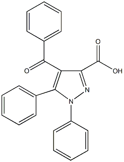 4-benzoyl-1,5-diphenyl-1H-pyrazole-3-carboxylic acid 结构式