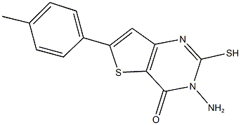 3-amino-6-(4-methylphenyl)-2-sulfanylthieno[3,2-d]pyrimidin-4(3H)-one 结构式