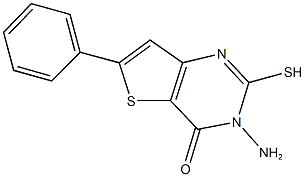 3-amino-6-phenyl-2-sulfanylthieno[3,2-d]pyrimidin-4(3H)-one 结构式