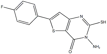 3-amino-6-(4-fluorophenyl)-2-sulfanylthieno[3,2-d]pyrimidin-4(3H)-one 结构式