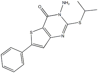 3-amino-2-(isopropylsulfanyl)-6-phenylthieno[3,2-d]pyrimidin-4(3H)-one 结构式