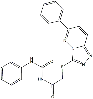 N-phenyl-N'-{[(6-phenyl[1,2,4]triazolo[4,3-b]pyridazin-3-yl)sulfanyl]acetyl}urea 结构式