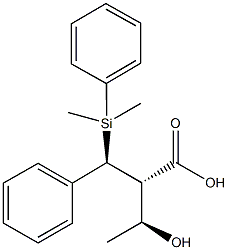 2-[[dimethyl(phenyl)silyl](phenyl)methyl]-3-hydroxybutanoicacid 结构式