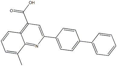 2-[1,1'-biphenyl]-4-yl-8-methyl-4-quinolinecarboxylic acid 结构式