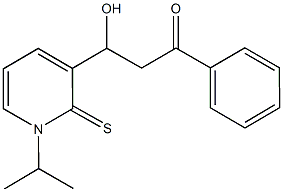 3-hydroxy-3-(1-isopropyl-2-thioxo-1,2-dihydro-3-pyridinyl)-1-phenyl-1-propanone 结构式