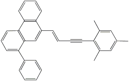 9-(4-mesityl-1-buten-3-ynyl)-1-phenylphenanthrene 结构式