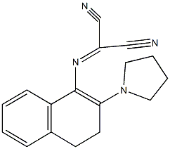 2-{[2-(1-pyrrolidinyl)-3,4-dihydro-1-naphthalenyl]imino}malononitrile 结构式