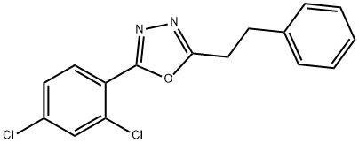 2-(2,4-dichlorophenyl)-5-(2-phenylethyl)-1,3,4-oxadiazole 结构式