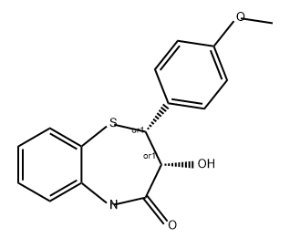 3-hydroxy-2-(4-methoxyphenyl)-2,3-dihydro-1,5-benzothiazepin-4(5H)-one 结构式
