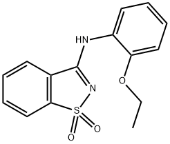 N-(1,1-dioxido-1,2-benzisothiazol-3-yl)-N-(2-ethoxyphenyl)amine 结构式