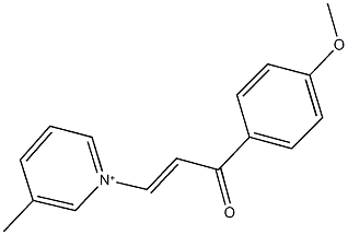 1-[3-(4-methoxyphenyl)-3-oxo-1-propenyl]-3-methylpyridinium 结构式