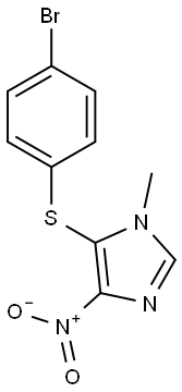 5-[(4-bromophenyl)sulfanyl]-4-nitro-1-methyl-1H-imidazole 结构式