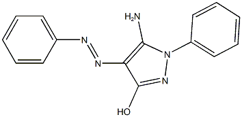 5-amino-1-phenyl-4-(phenyldiazenyl)-1H-pyrazol-3-ol 结构式