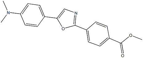 methyl 4-{5-[4-(dimethylamino)phenyl]-1,3-oxazol-2-yl}benzoate 结构式
