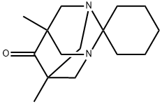 5,7-dimethyl-6-oxo-1,3-diazatricyclo[3.3.1.1~3,7~]decane-2-spiro-1'-cyclohexane 结构式