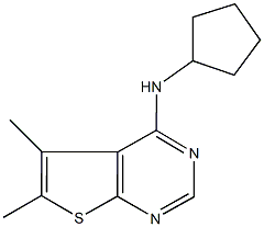 N-cyclopentyl-N-(5,6-dimethylthieno[2,3-d]pyrimidin-4-yl)amine 结构式