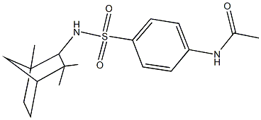 N-(4-{[(1,3,3-trimethylbicyclo[2.2.1]hept-2-yl)amino]sulfonyl}phenyl)acetamide 结构式