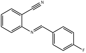 2-[(4-fluorobenzylidene)amino]benzonitrile 结构式