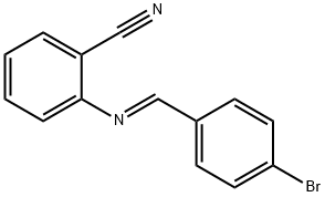 2-[(4-bromobenzylidene)amino]benzonitrile 结构式