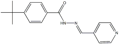 4-tert-butyl-N'-(4-pyridinylmethylene)benzohydrazide 结构式