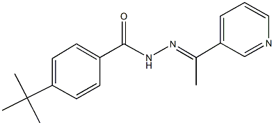 4-tert-butyl-N'-[1-(3-pyridinyl)ethylidene]benzohydrazide 结构式