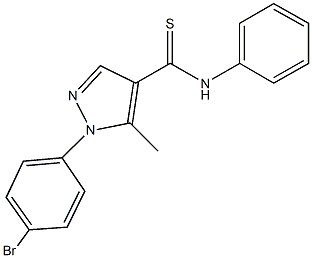 1-(4-bromophenyl)-5-methyl-N-phenyl-1H-pyrazole-4-carbothioamide 结构式