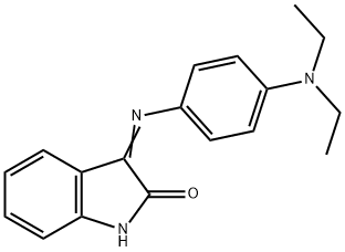 3-{[4-(diethylamino)phenyl]imino}-1,3-dihydro-2H-indol-2-one 结构式