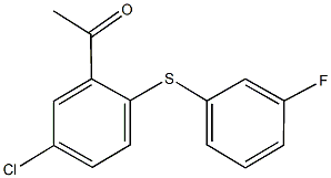 1-{5-chloro-2-[(3-fluorophenyl)sulfanyl]phenyl}ethanone 结构式