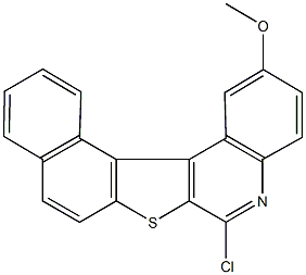 6-chloro-2-methoxynaphtho[1',2':4,5]thieno[2,3-c]quinoline 结构式