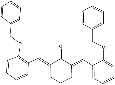 2,6-bis[2-(benzyloxy)benzylidene]cyclohexanone 结构式