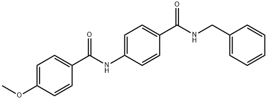 N-{4-[(benzylamino)carbonyl]phenyl}-4-methoxybenzamide 结构式