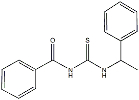 N-benzoyl-N'-(1-phenylethyl)thiourea 结构式