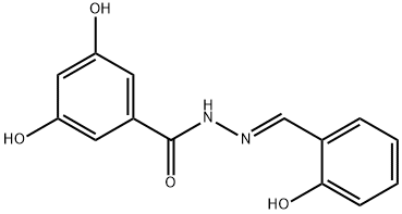 3,5-dihydroxy-N'-(2-hydroxybenzylidene)benzohydrazide 结构式