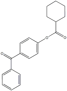 4-benzoylphenyl cyclohexanecarboxylate 结构式