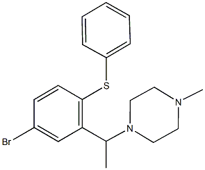 1-{1-[5-bromo-2-(phenylsulfanyl)phenyl]ethyl}-4-methylpiperazine 结构式