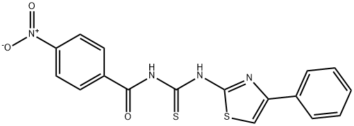 N-{4-nitrobenzoyl}-N'-(4-phenyl-1,3-thiazol-2-yl)thiourea 结构式