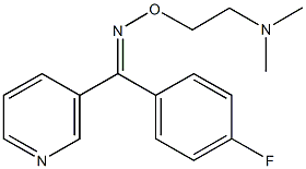 (4-fluorophenyl)(3-pyridinyl)methanone O-[2-(dimethylamino)ethyl]oxime 结构式