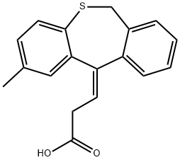 3-(2-methyldibenzo[b,e]thiepin-11(6H)-ylidene)propanoic acid 结构式