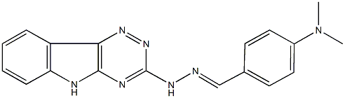 4-(dimethylamino)benzaldehyde 5H-[1,2,4]triazino[5,6-b]indol-3-ylhydrazone 结构式