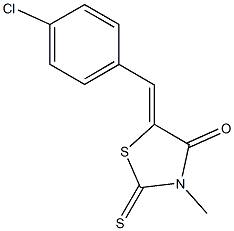 5-(4-chlorobenzylidene)-3-methyl-2-thioxo-1,3-thiazolidin-4-one 结构式