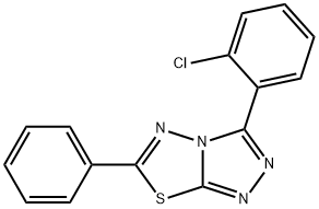 3-(2-chlorophenyl)-6-phenyl[1,2,4]triazolo[3,4-b][1,3,4]thiadiazole 结构式
