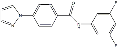 N-(3,5-difluorophenyl)-4-(1H-pyrazol-1-yl)benzamide 结构式