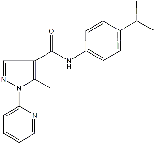 N-(4-isopropylphenyl)-5-methyl-1-(2-pyridinyl)-1H-pyrazole-4-carboxamide 结构式