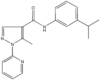 N-(3-isopropylphenyl)-5-methyl-1-(2-pyridinyl)-1H-pyrazole-4-carboxamide 结构式