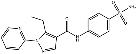 N-[4-(aminosulfonyl)phenyl]-5-ethyl-1-(2-pyridinyl)-1H-pyrazole-4-carboxamide 结构式