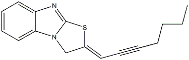 2-(2-heptynylidene)-2,3-dihydro[1,3]thiazolo[3,2-a]benzimidazole 结构式
