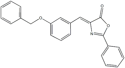 4-[3-(benzyloxy)benzylidene]-2-phenyl-1,3-oxazol-5(4H)-one 结构式